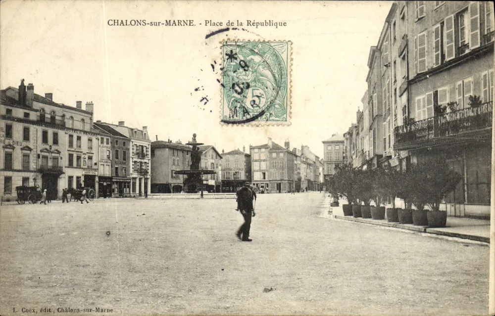 Chalons-sur-Marne - Praça da República — L. Coex, edição Châlons-sur-Marne - Frente