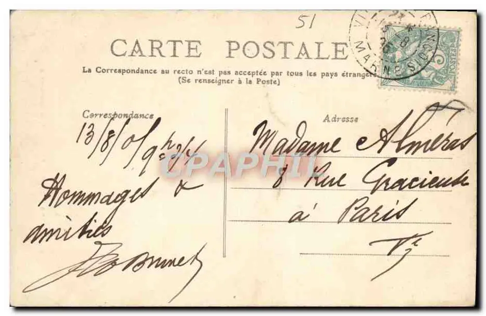 VITRY-le-FRANÇOIS — die Kathedrale — Verlag MT - Rückseite