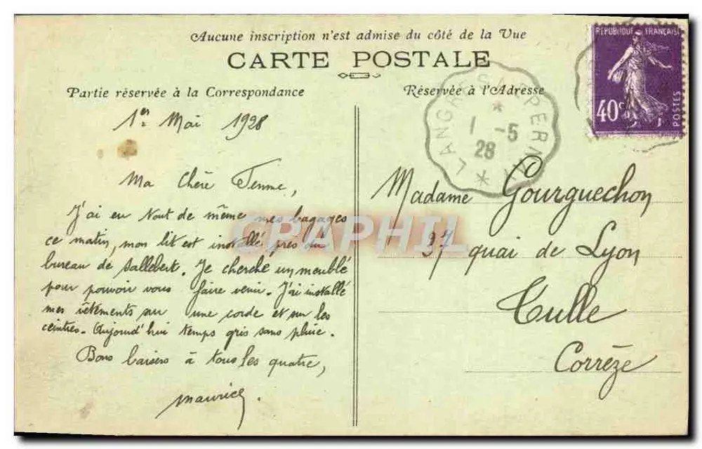 Mourmelon-le-Grand — Luftbild des Dorfes und des Camp de Châlons — Librairie Militaire Guérin - Rückseite