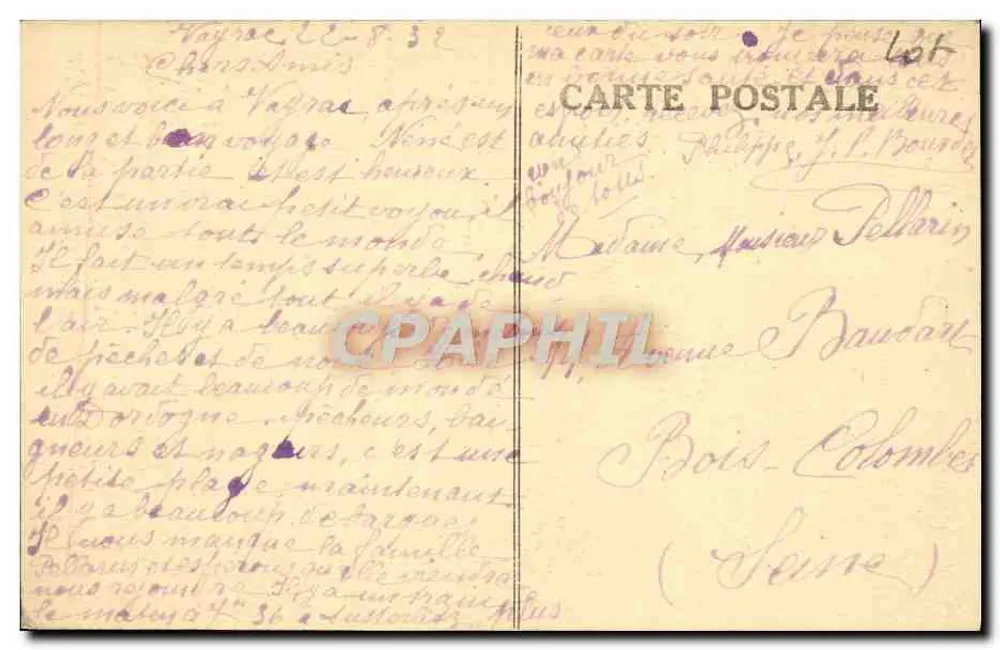 Schloss Castelnaud, nahe Bretenoux (Lot) — Allgemeiner Blick — Verlag: Du Petit Paris, n° 83 - Rückseite