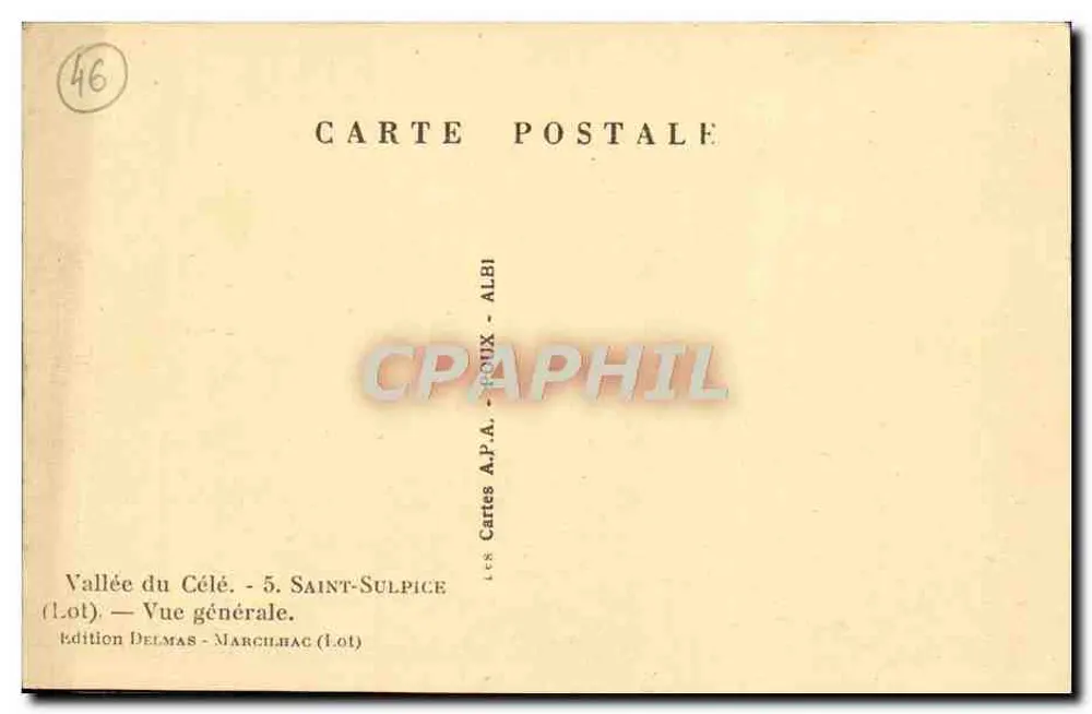 Saint-Sulpice (Lot) — Algemene uitzicht — Uitgave Delmas - Marchiac (Lot) - Achterkant