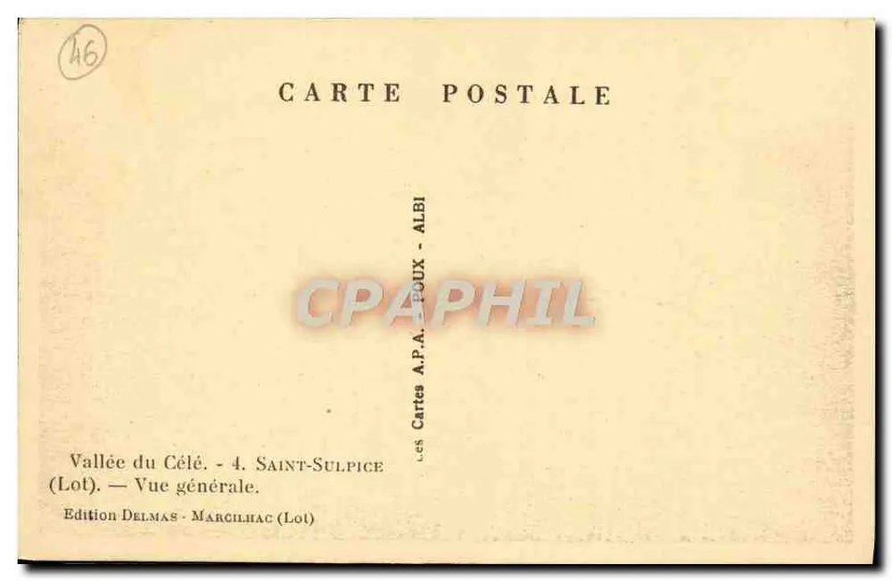 Saint-Sulpice (Lot) — Vista geral — Edição Delmas-Marcilhac - Verso