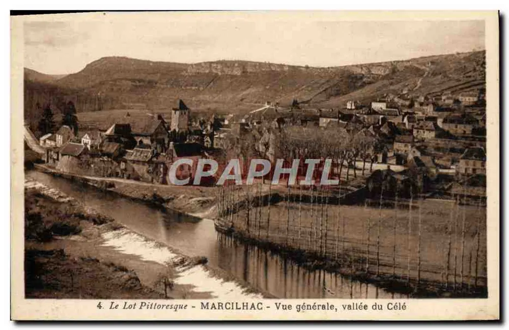 Marcilhac - Allgemeiner Blick, Tal des Célé - Vorderseite