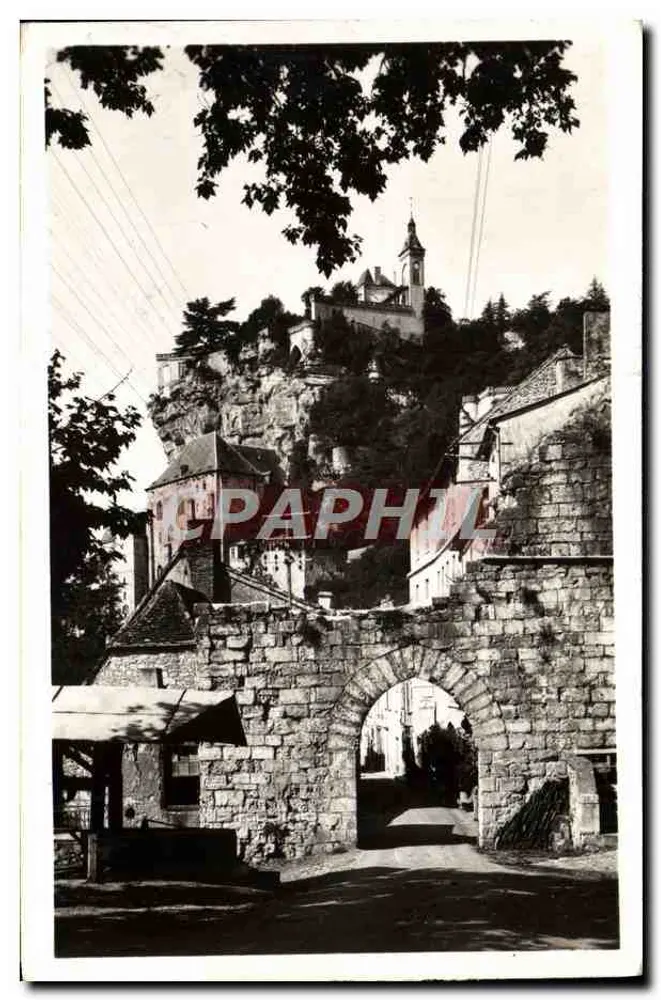 Rocamadour — Eingang zur Stadt und zum Hotel du Lion d'Or — 'Real-Photo' C.A.P. Straßburg - Vorderseite