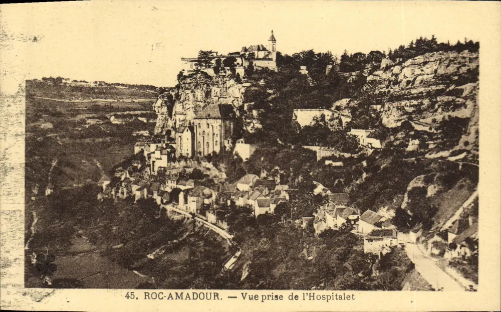 Rocamadour — Ansicht vom Hospitalet — Verleger : , Nr. 45 - Vorderseite
