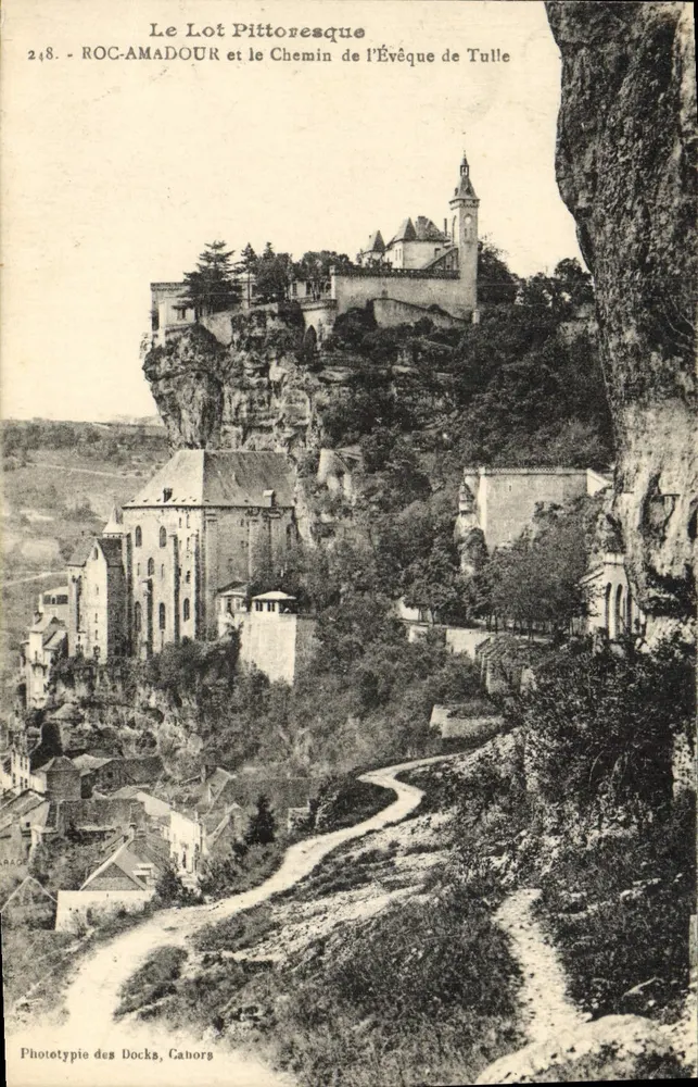 Roc-Amadour und der Bischofsweg von Tulle — Phototypie der Docks, Cahors - Vorderseite