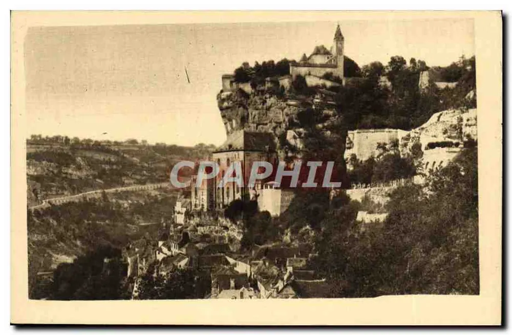 Rocamadour — église perchée sur falaise — Le Lot Illustré n°644 - Awers