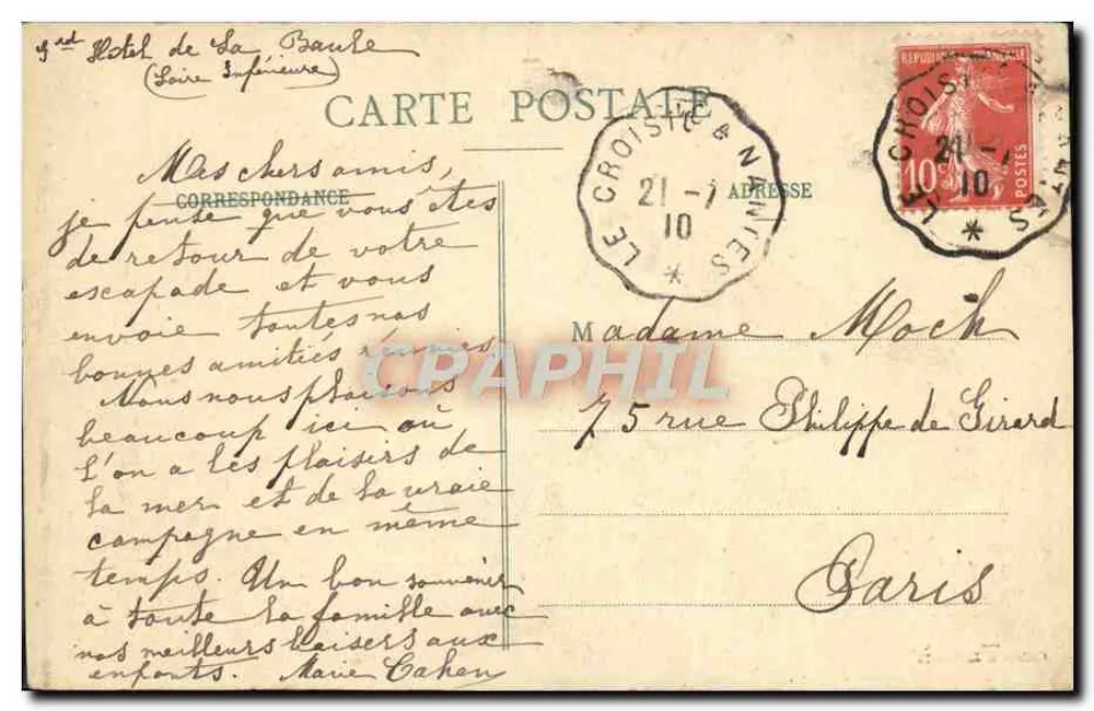 La Baule - Retorno dos Banhistas — Coleção T.H. - 75 - Verso