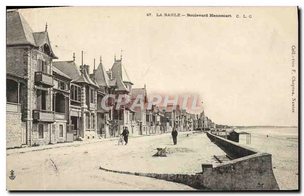 La Baule — Boulevard Hennecart — C.L.C. — Coleção F. Chappeau, Nantes - Frente