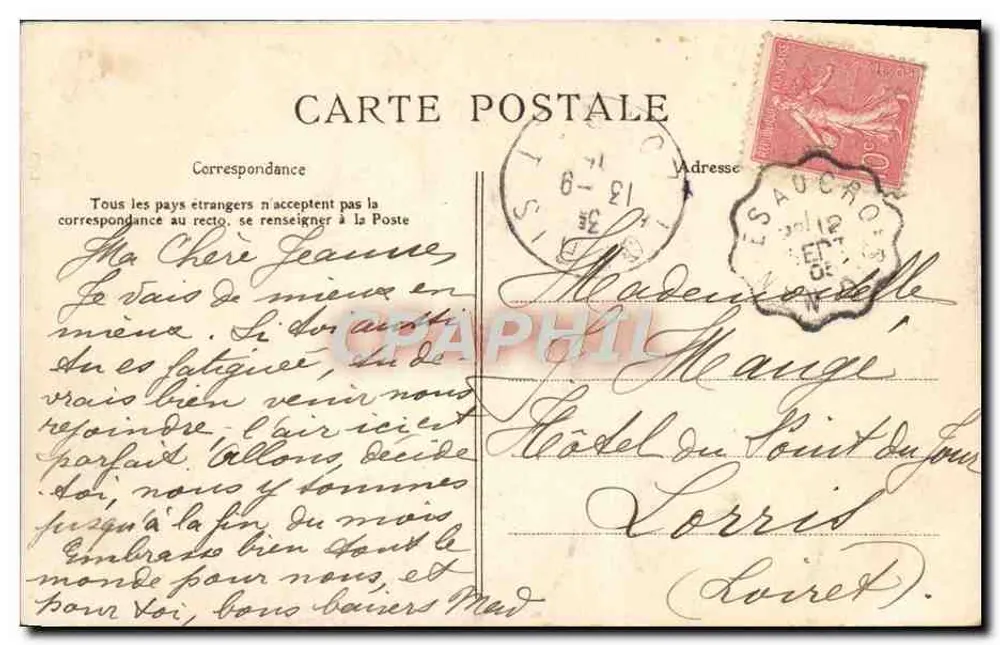 La Baule — Boulevard Hennecart — C.L.C. — Coleção F. Chappeau, Nantes - Verso