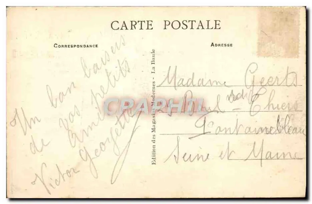 La Baule-sur-Mer — Der kleine Kiefernwald und der Rem — Édition des Magasins Modernes, n°43 - Rückseite