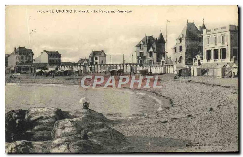 Le Croisic (L.-Inf.) - A Praia de Port-Lin — editor Vasselder, n° 1408 - Frente