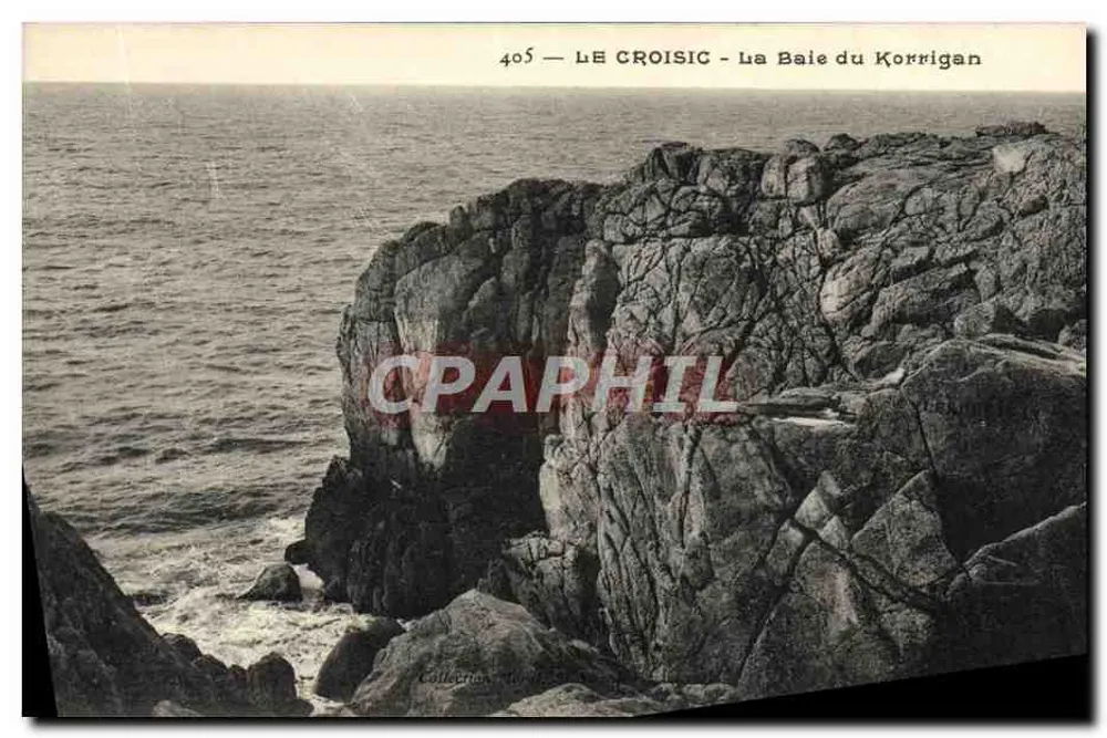 Le Croisic - A Baía do Korrigán — vista das falésias rochosas — n° 405 - Frente