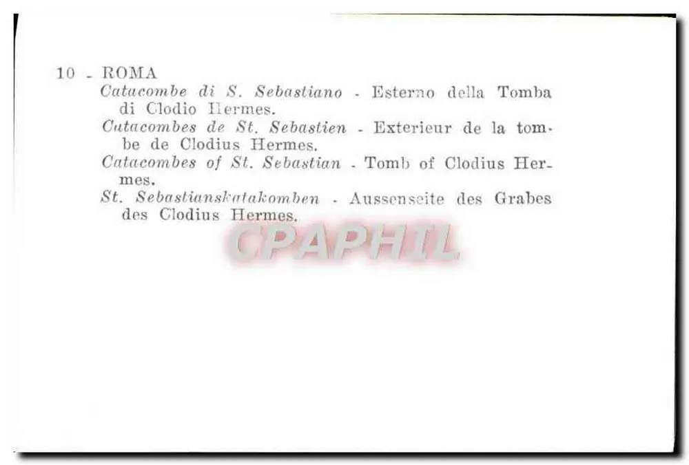 Katakomben von Clodius Hermes — Äußere des Grabes von Clodius Hermes — Rom - Rückseite