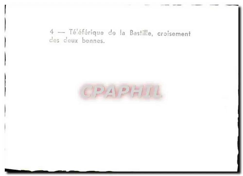 Seilbahn der Bastille — Kreuzung der beiden Körbe — - Rückseite