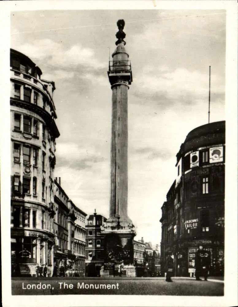 Londres, O Monumento — vista urbana — editor desconhecido, número de série não visível - Frente