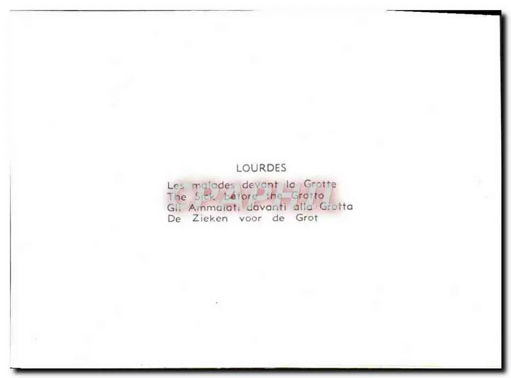 Lourdes — Os doentes diante da Gruta - Verso