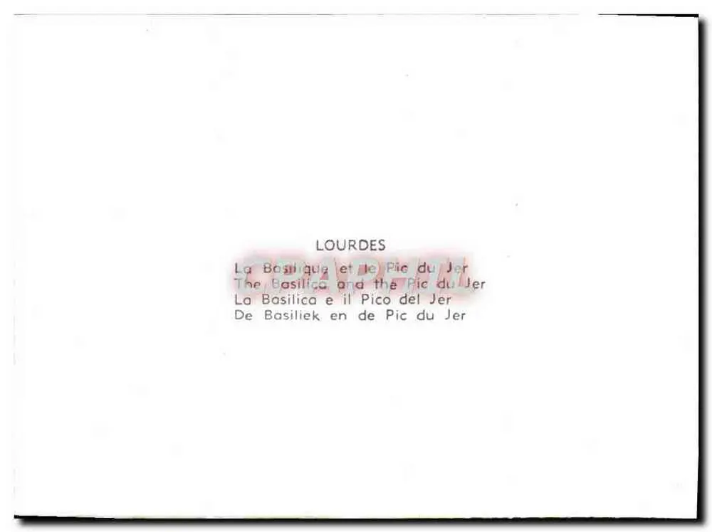 Lourdes — A Basílica e o Pic du Jer — editor não visível - Verso