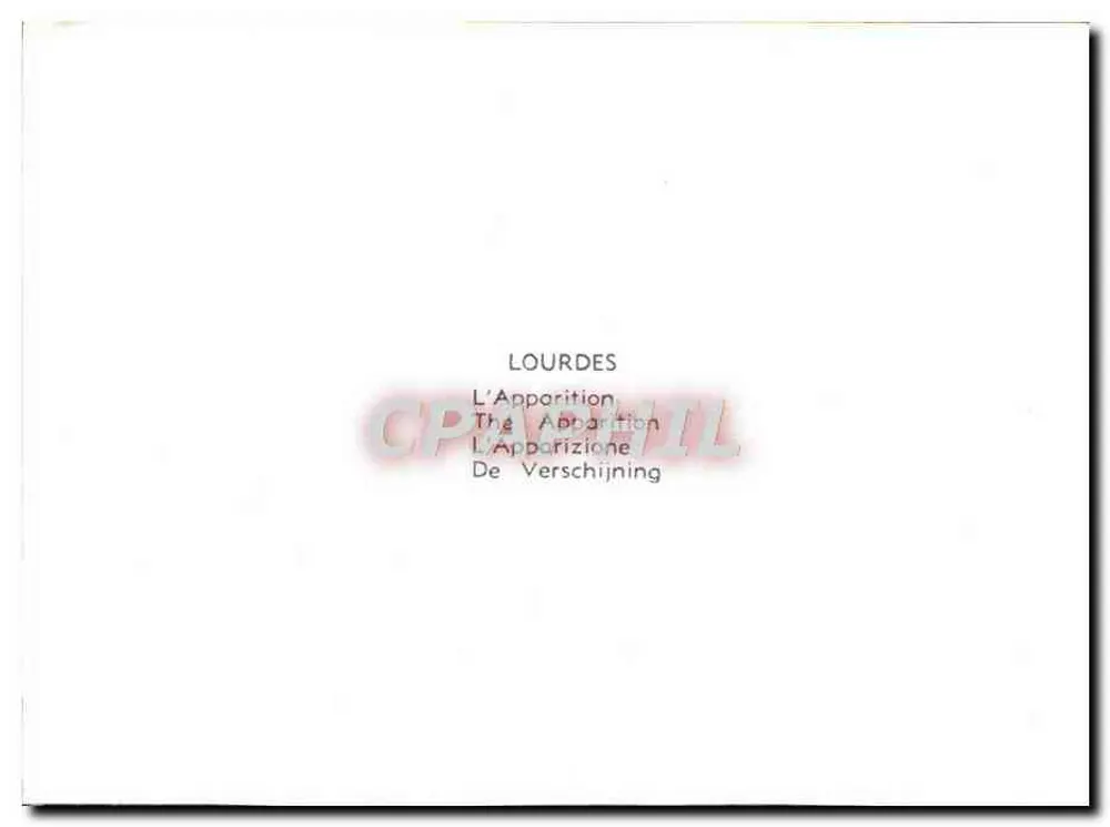Lourdes — Aparecida da Virgem Imaculada - Verso