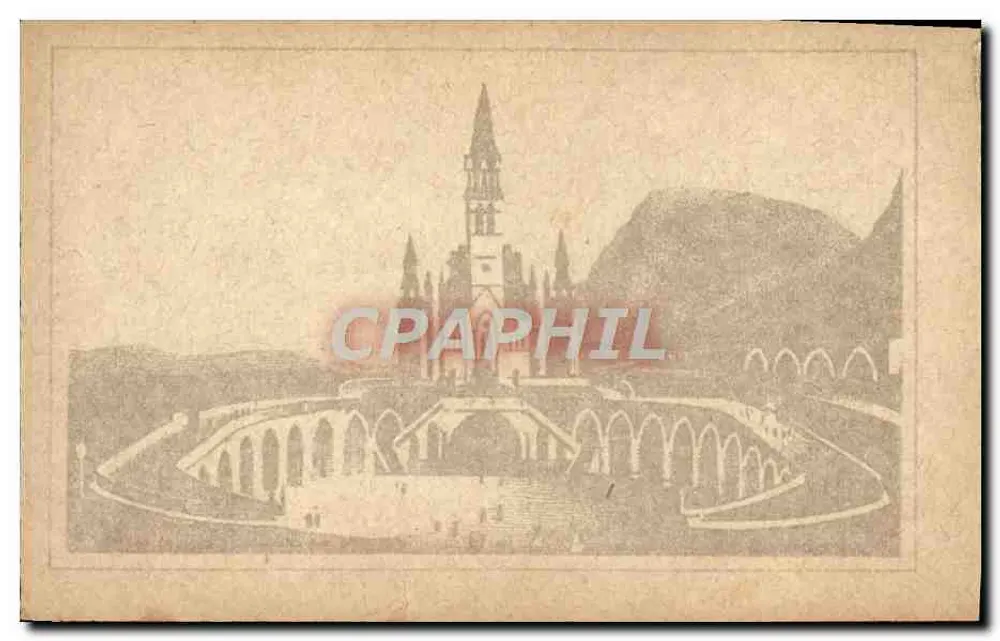 Lourdes — Église du Rosaire et Basilique — Éditeur : Lourdes, n° 1234 - Reverso