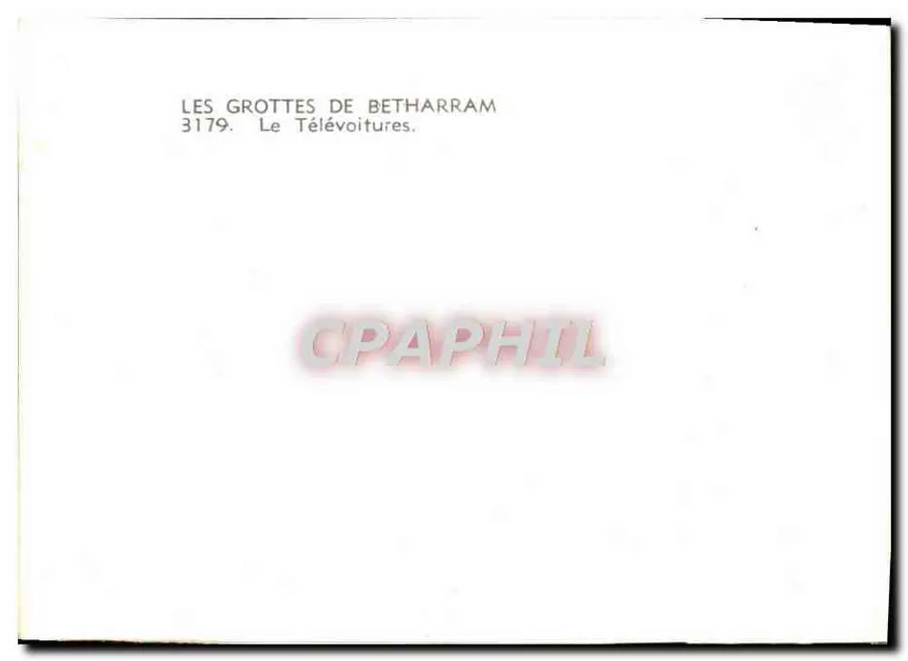 As Grutas de Betharram — As Teleféricos — n° 3179 - Verso
