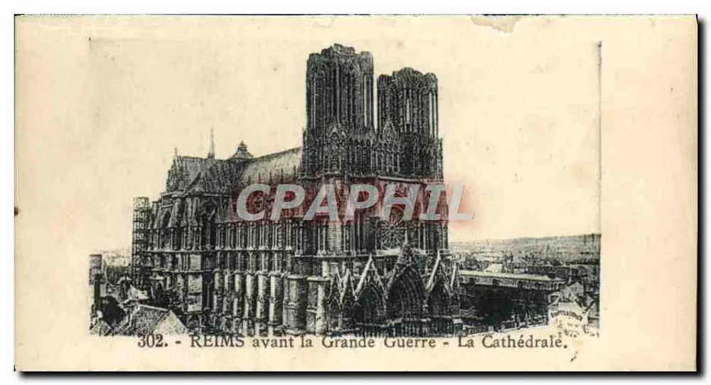 Reims — La Cathédrale — éditeur impr. REIMS avant la Grande Guerre, n° 302 - Vorderseite