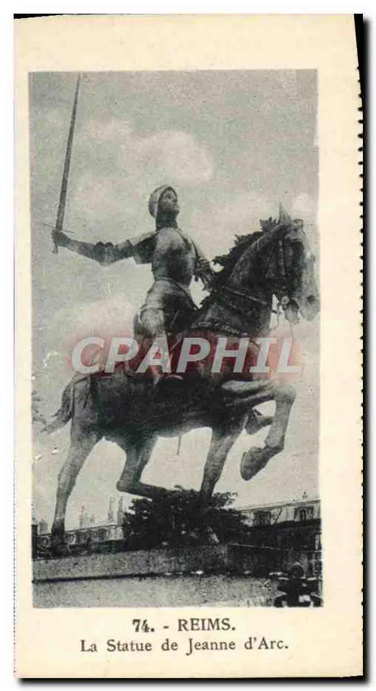 Reims — Statua Jeannej d'Arc — seria 74 - Awers