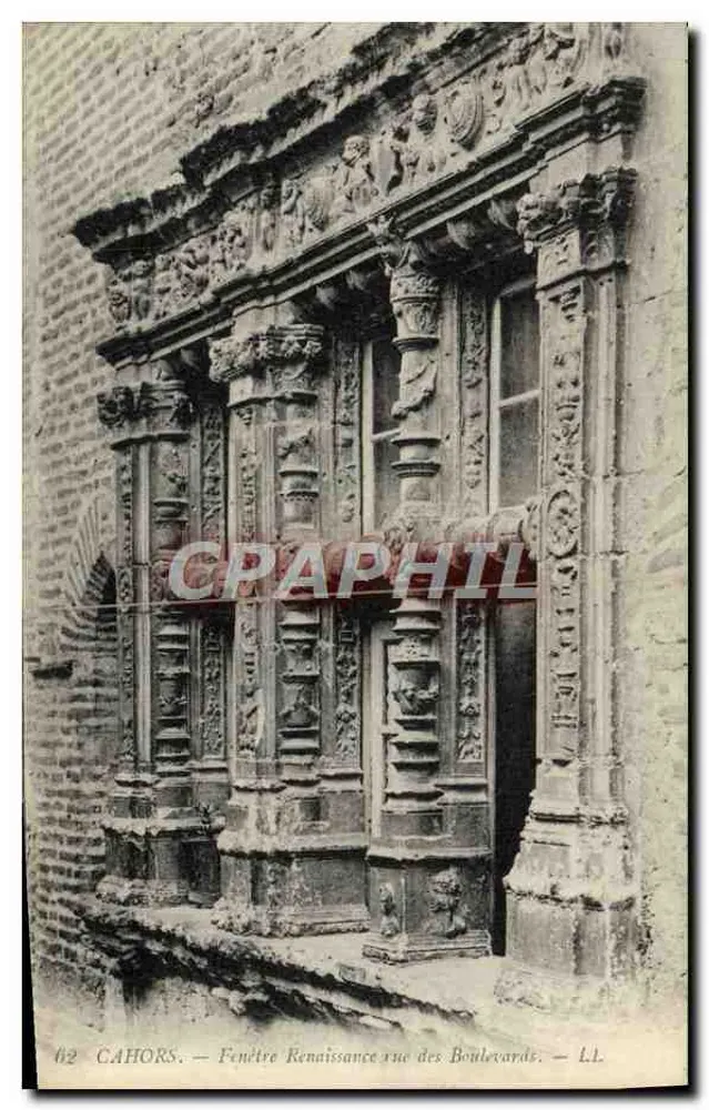 Cahors — Janela Renascentista rua dos Boulevards — L.L. n° 62 - Frente