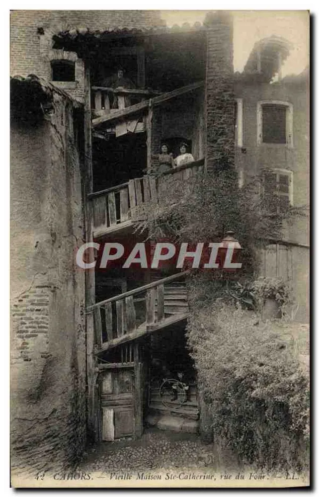 Cahors — Altes Haus Ste-Catherine, rue du Four — L.L. - Vorderseite