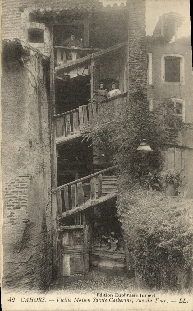 Cahors — Alte Sainte-Catherine-Haus, rue du Four — Edition Euphrasie Imbert - Vorderseite