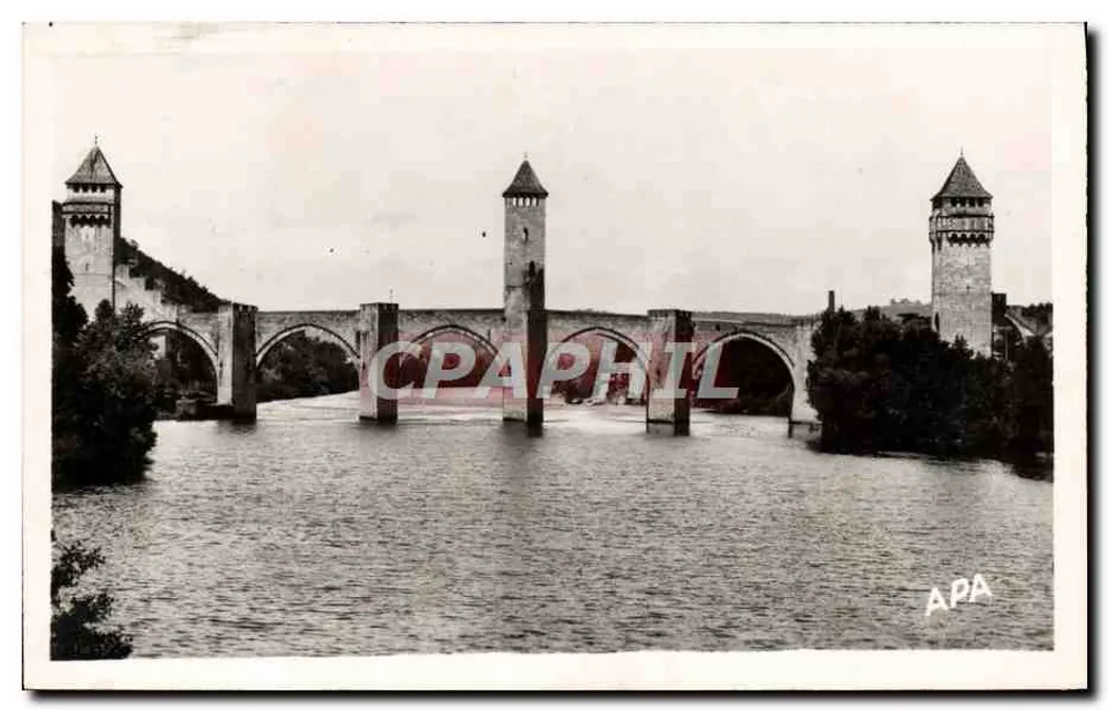 Cahors — O Ponte Valentré — Século XIV — editor APA - POUX - Frente