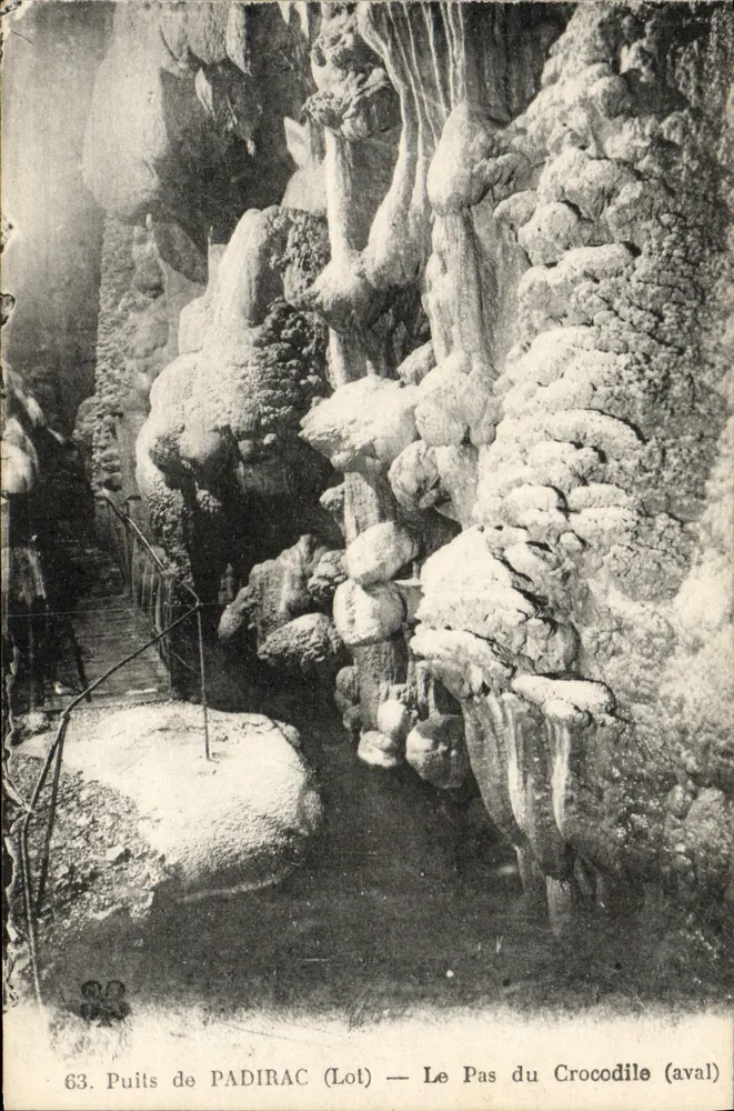 Puits de PADIRAC (Lot) — Le Pas du Crocodile (aval) - Frente