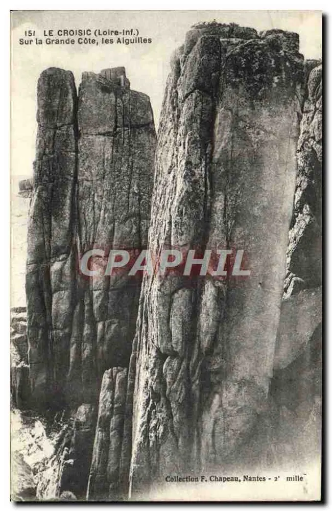 Le Croisic (Loire-Inf.) — Auf der Grande Côte, die Aiguilles — Sammlung F. Chapeau, Nantes - 2. Jahrtausend - Vorderseite