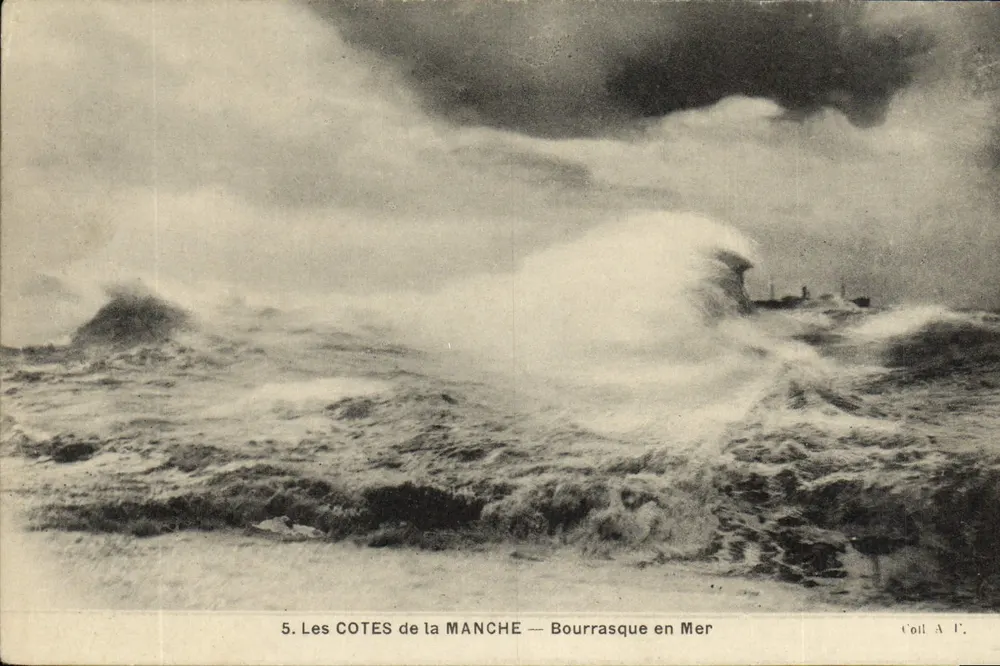 As COTES da MANCHE — Tempestade no Mar — Coil A F. - Frente
