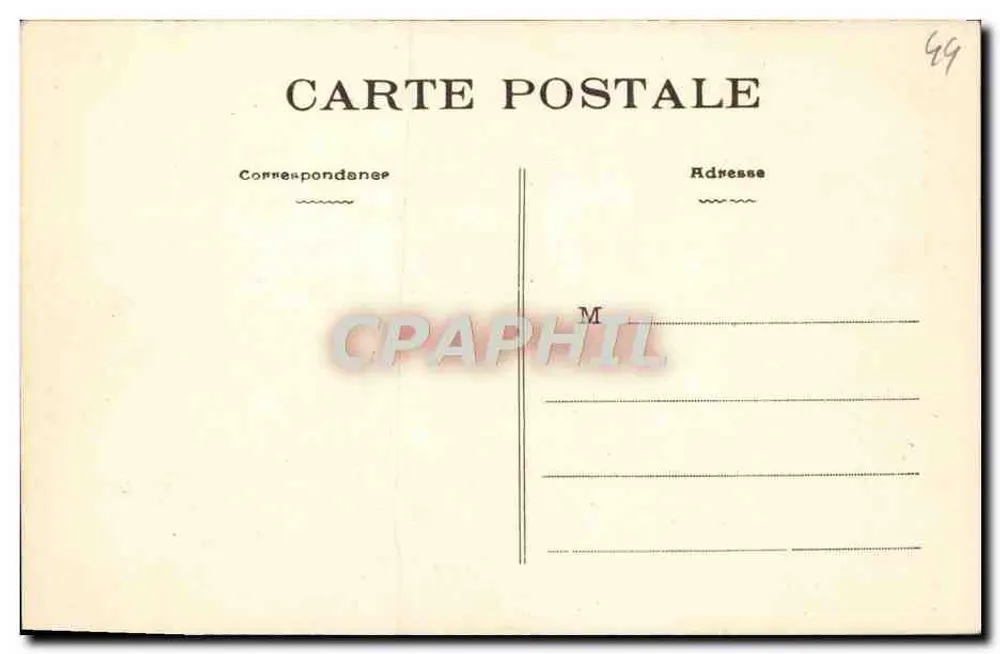 Le Croisic — Innenansicht der Kapelle des Pen-Bron-Establishments — Phototypie Vassellier, Nantes, Nr. 3177 - Rückseite