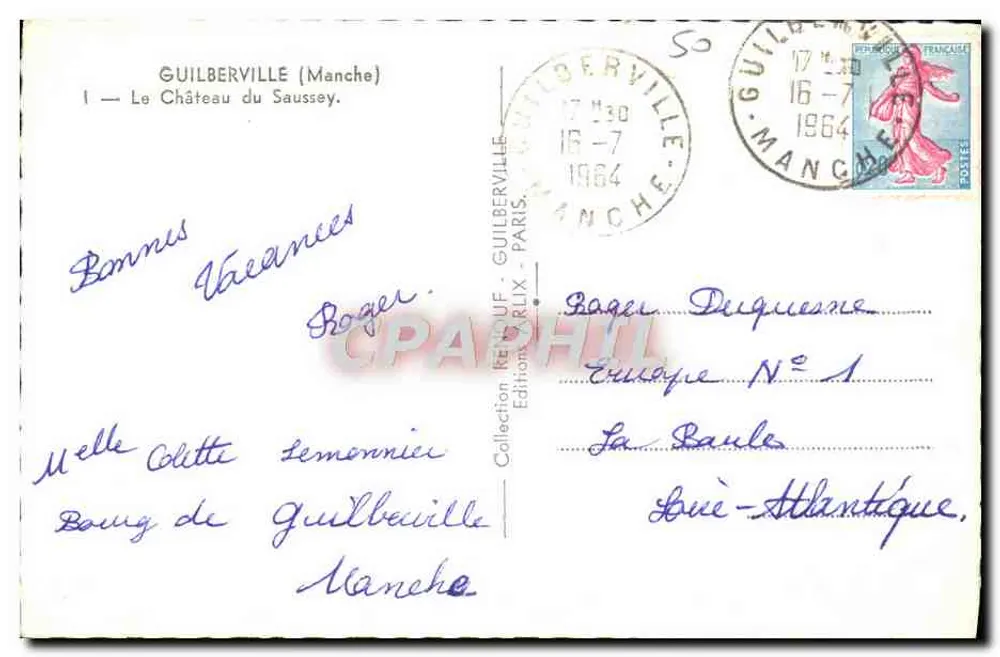 Guilberville (Manche) — El Castillo del Saussey — Ediciones Parlix - Reverso