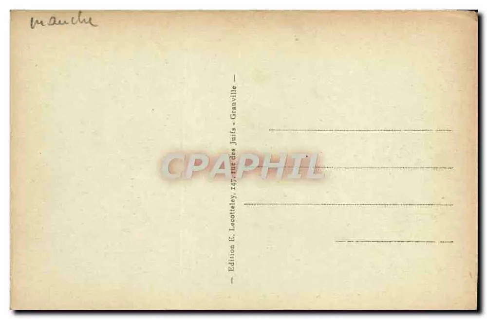 Champeaux — A Igreja — Edição E. Lecotetey, rua dos Judeus, Granville - Verso