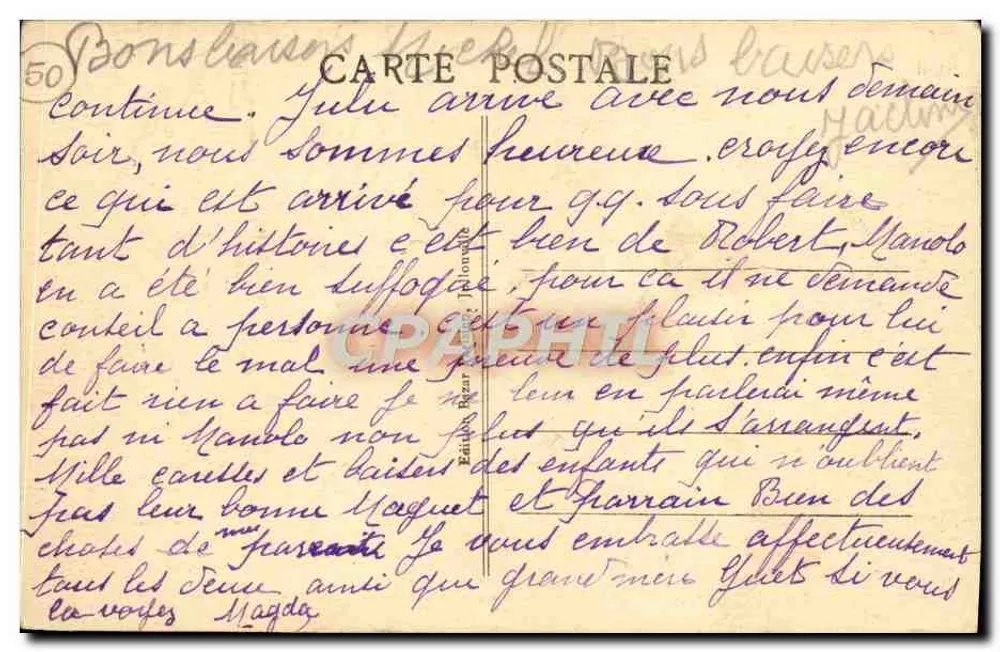 JULLOUVILLE - Die Mare de Bouillon - In der Ferne, Quérion - Rückseite