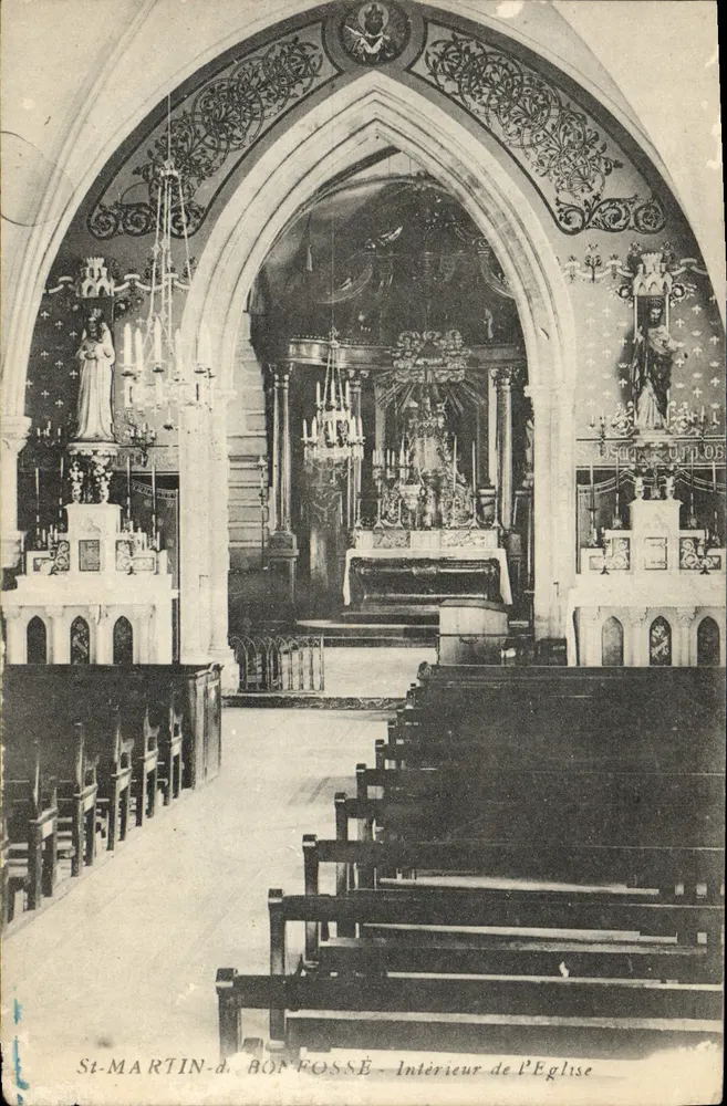 St-Martin-d'Hopfossé — Intérieur de l'église — éditeur impr. sur la carte - Vorderseite