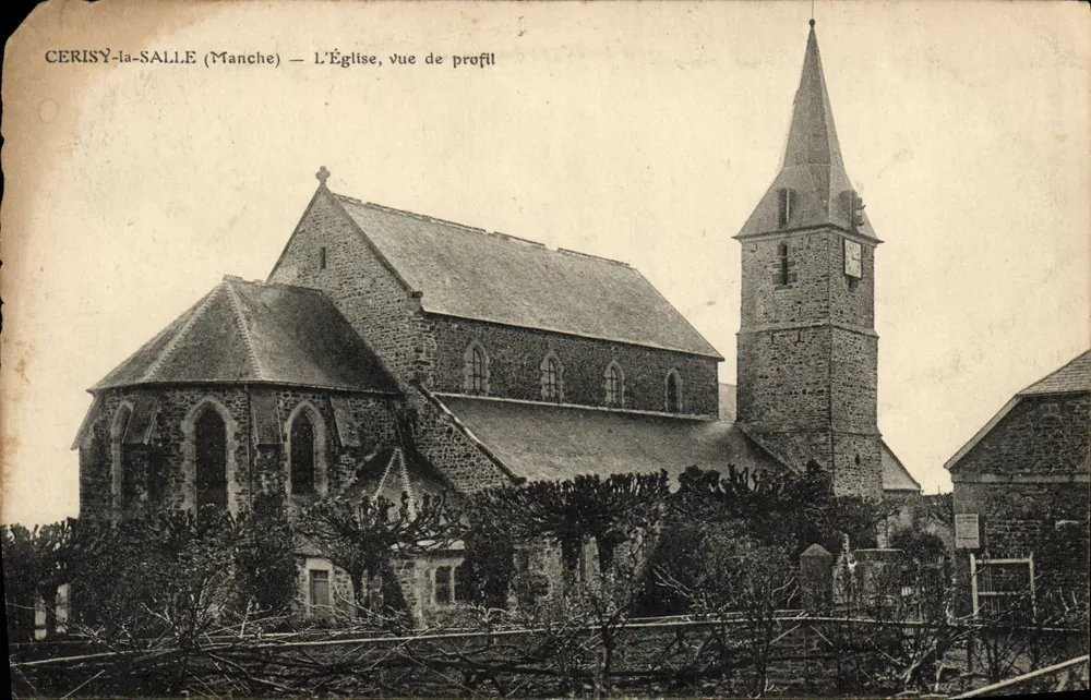 Cerisy-la-Salle (Manche) — L'Église, vue de profil — Phototypie, Cerisy-la-Salle - Vorderseite