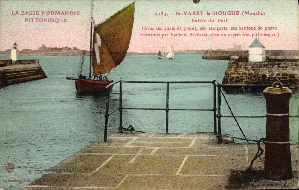 St-Vaast-la-Hougue (Manche) — Eingang zum Hafen — Le Goube, Verlag Saint-Pierre-Port, Nr. 2134 - Vorderseite