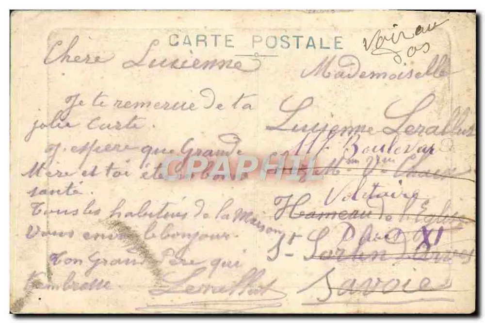 En Normandie — La Traite — E. Roussel, edit Argentan - Verso