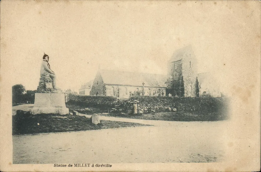 Statua di MILLET a Gréville — editore non identificato, numero di serie non visibile - Recto