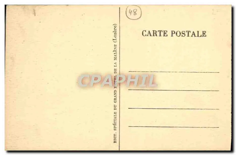 Ste-Enimie — Panoramablick — Verlag des Grand Hotel de La Malène (Lozère) Nr. 246 - Rückseite