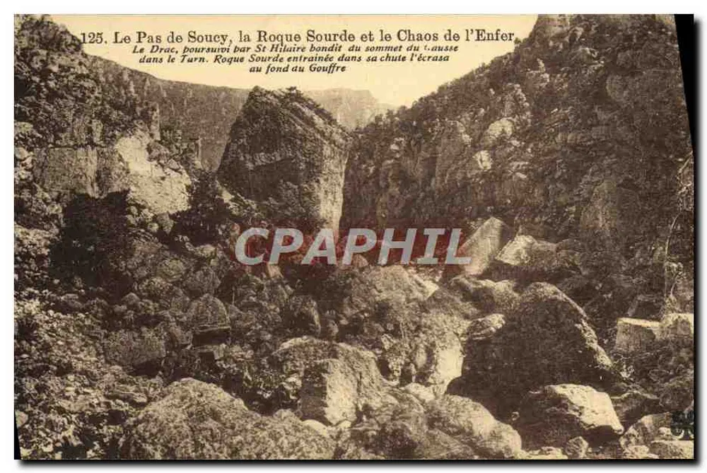 Der Pas de Soucy, die Roque Sourde und das Chaos des Himmels — Verlag: Grand Hôtel de la Malène (Lozère), Nr. 125 - Vorderseite