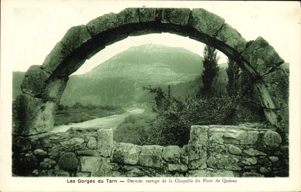Les Gorges du Tarn — Dernier vestige de la Chapelle du Pont de Quézac — éditeur Pagan-Rouge, Toulouse - Vorderseite