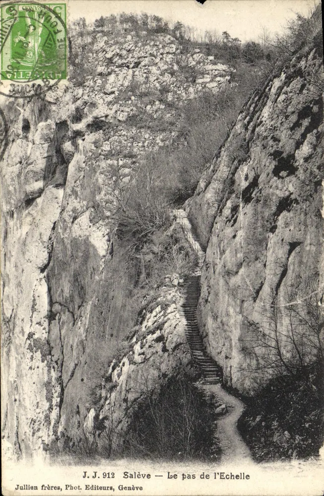 Salève — Le pas de l'Échelle — Jullien frères, Phot. Editeurs, Genève - Front