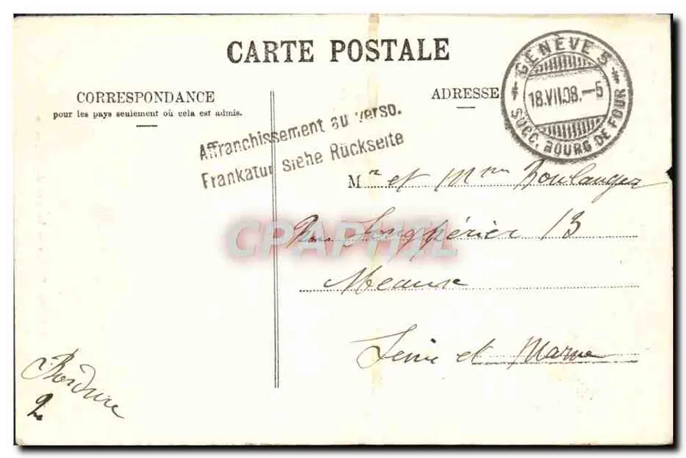 Salève — Le pas de l'Échelle — Jullien frères, Phot. Editeurs, Genève - Back