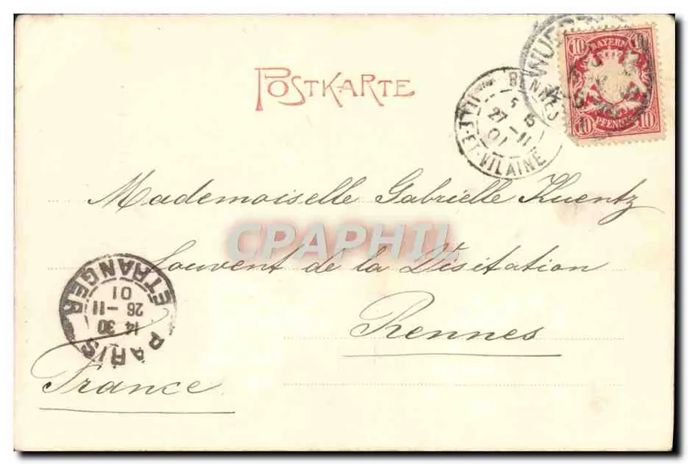 Würzburg — La Stift Haug-Kirche — Dr. Frankler Co., Leipzig, n° 423 - Verso