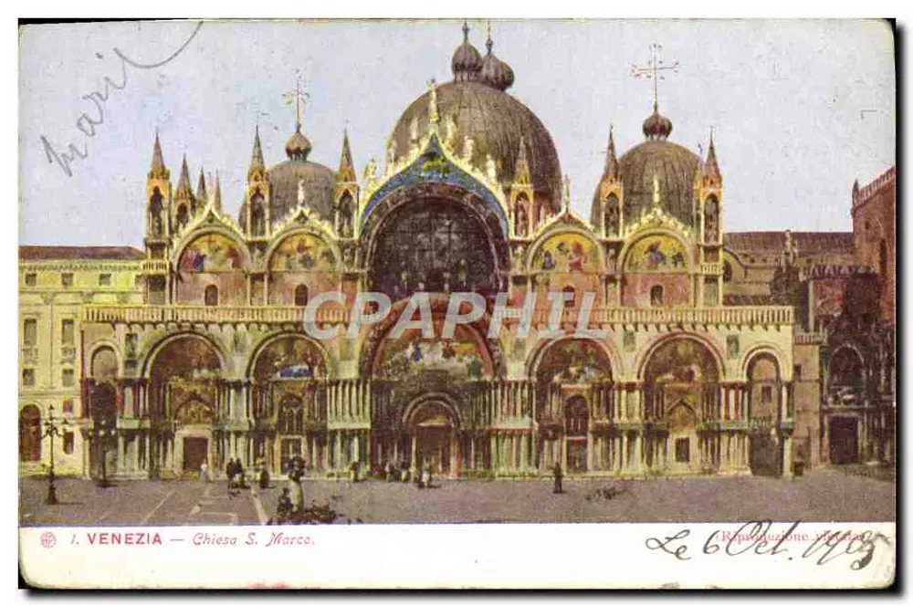 VENEZIA — Igreja de S. Marco — Reprodução ilustrada - Frente